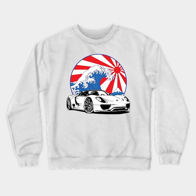 porsche 918 spyder Crewneck Sweatshirt by artoriaa